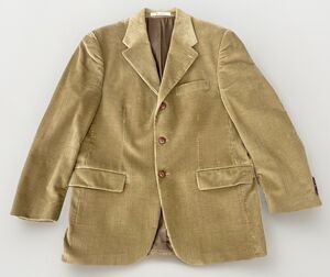 Vintage 90 Chaps Ralph Lauren Blazer Mens 40R Camel Tan Corduroy Academia Casual